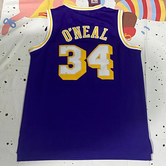 Purple Jersey Number 34 For Los Angeles Lakers Player Oneal - Picture 7 of 9